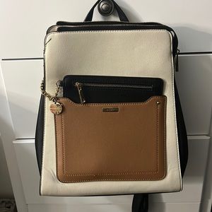 Aldo leather black, brown & beige backpack